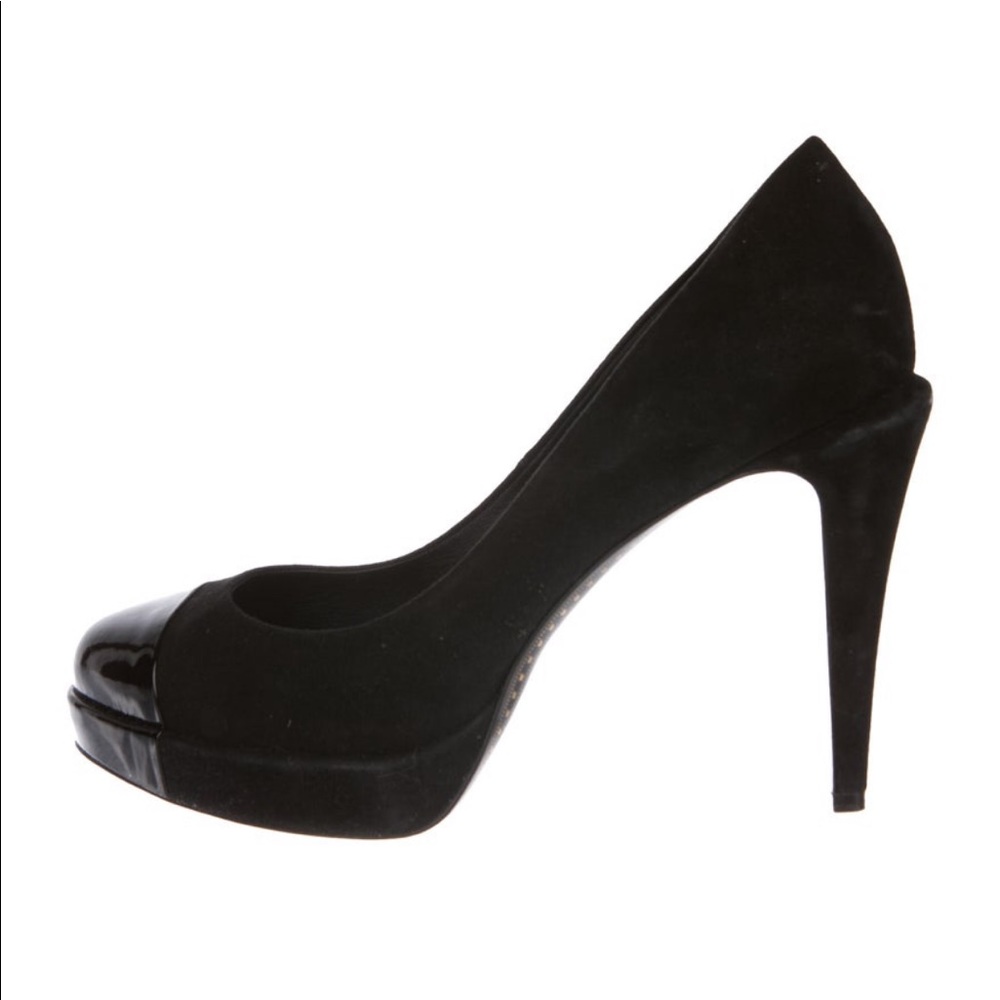 Chanel Suede Cap Toe Pumps